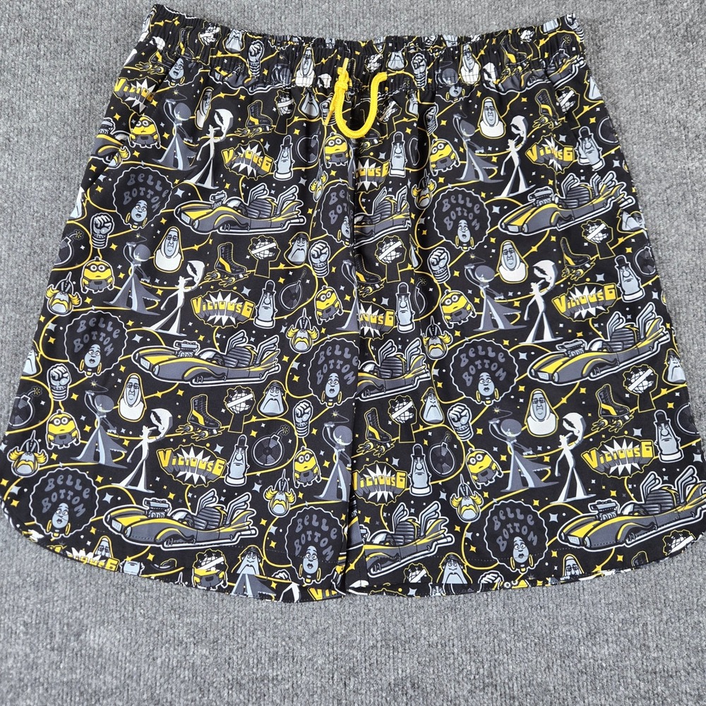 Universal Studios Minions Shorts Mens XXXL Black Vicious 6 Rise of Gru
